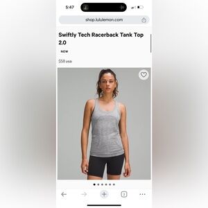 Lululemon swiftly tech racerback